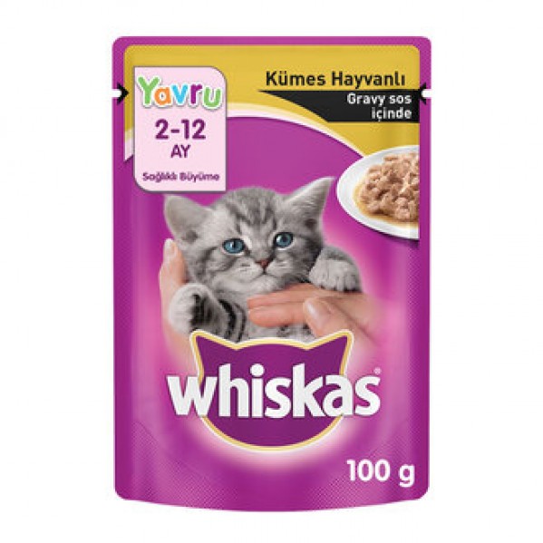 WHİSKAS POUCH  JUNİOR KÜMES HAYVANLI 100GR