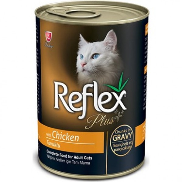 REFLEX PLUS TAVUKLU GRAVY KEDİ KONSERVE 400GR