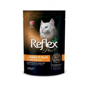 REFLEX PLUS TAVŞAN&ÖRDEK KEDİ POUCH 100GR JELLY