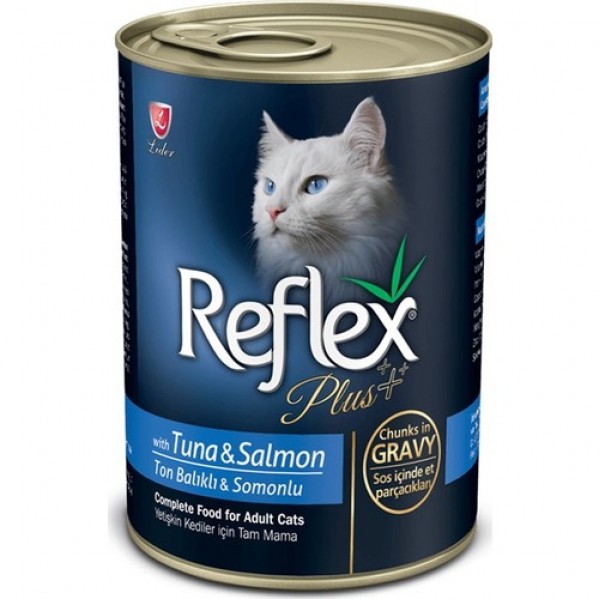 REFLEX PLUS TUNA&SOMONLU KEDİ KONSERVESİ 400 GR