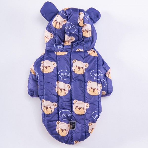 23526 PAWSTAR BLUE TEDDY PUFF RAİNCOAT  5 Lİ SET MONT