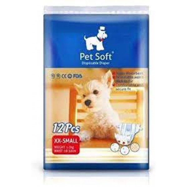 PET SOFT KÖPEK KİLOT BEZİ XXS 12 Lİ PAKET