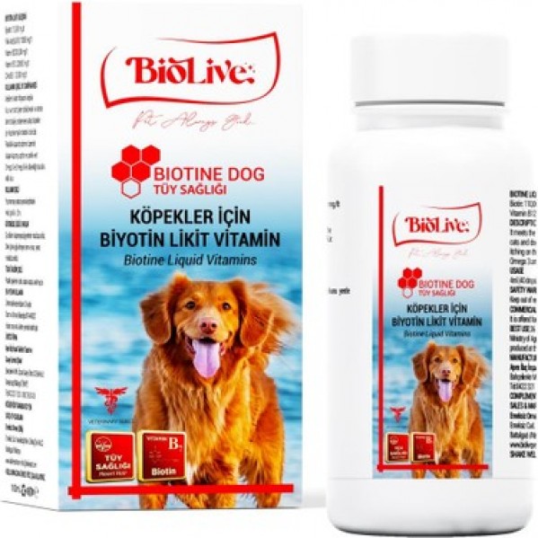 BİOLİVE BİOTİN DOG KÖPEK TÜY SAĞLIĞI LİKİD 100ML