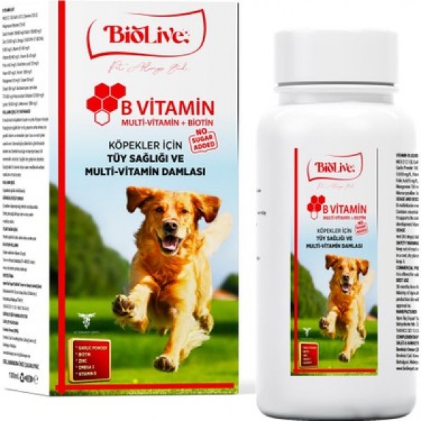 BİOLİVE B VİTAMİN+BİOTİN KÖPEK TÜY SAĞLIĞI 100ML