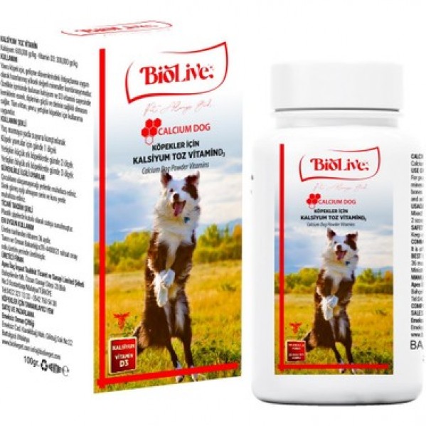 BİOLİVE KÖPEK CALSİYUM TOZ VİTAMİN D3 100ML