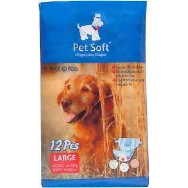 PET SOFT KÖPEK KİLOT BEZİ L 12 Lİ PAKET