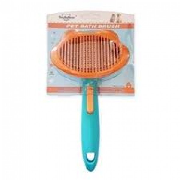 PET BRUSH BASMALI OVAL KULAKLI TARAK