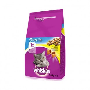 WHİSKAS TAVUK ETLİ STERLİSED KISIR KEDİ MAMASI 1.4 KG