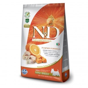 N&D MORİNA&PORTAKAL&KABAK TAHILSIZ MİNİ ADULT KÖPEK MAMASI 2,5KG