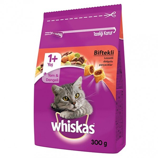 WHİSKAS BİFTEK&HAVUÇ YET. KEDİ MAMASI 300GR