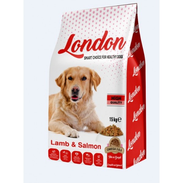 LONDON KUZU&SOMON YETİŞKİN KÖPEK MAMASI 15KG