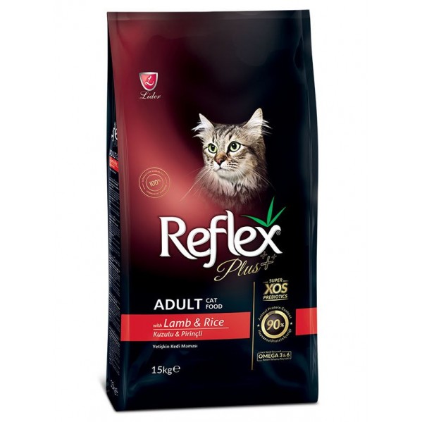 REFLEX PLUS KUZU ETLİ ADULT KEDİ MAMASI 15KG