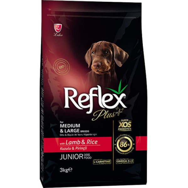 REFLEX PLUS LAMP&RİCE JUNİOR KÖPEK MAMASI 3KG