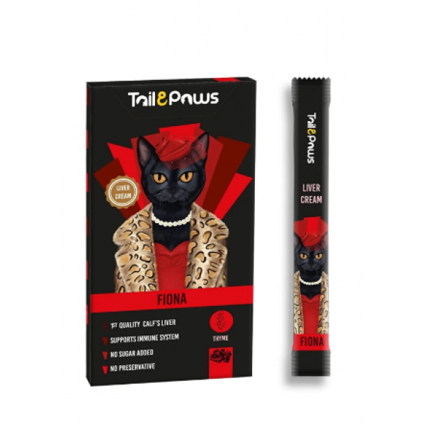 TAİL PAWS FİONA LİVER CREAM 15*5GR KEDİ ÖDÜL MAMASI