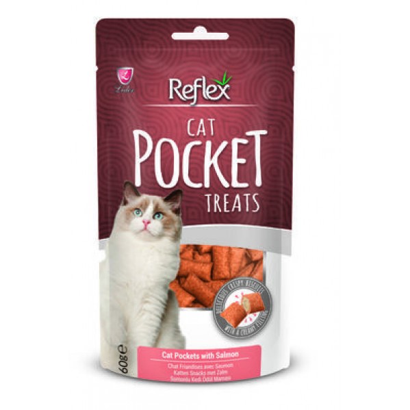 RFT-035 REFLEX POCKETS 60G SOMONLU KEDİ ÖDÜL MAMASI