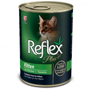 REFLEX PLUS KİTTEN TAVUKLU YAVRU KEDİ KONSERVESİ 400 GR.