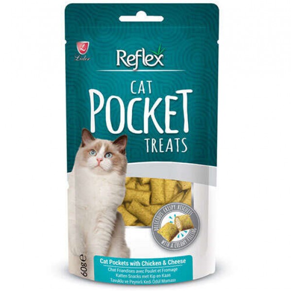 RFT-036 REFLEX POCKETS TAVUK&PEYNİR 60GR KEDİ ÖDÜL MAMASI