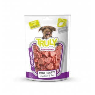 TRULY DOG MİNİ HEARTS CHİCKEN&FİSH KÖPEK ÖDÜL 90G